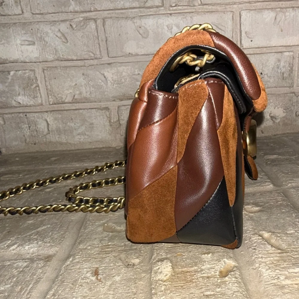 Coach Patchwork Leather Shoulder Bag - Picture 3 of 16